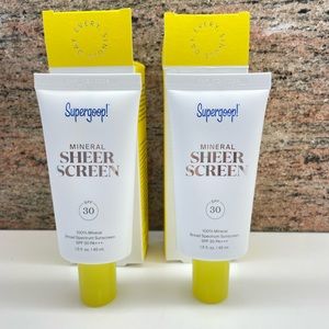Supergoop Sealed Lot 2 Sheer Screen Mineral Sunscreen SPF 30 Face Body